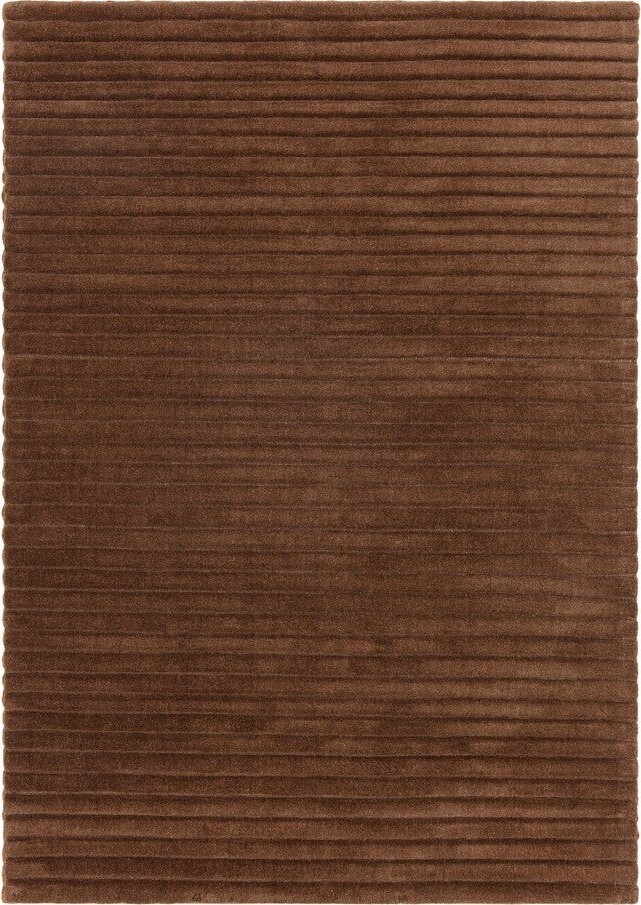 Tmavě hnědý ručně tkaný vlněný koberec 200x290 cm – Asiatic Carpets