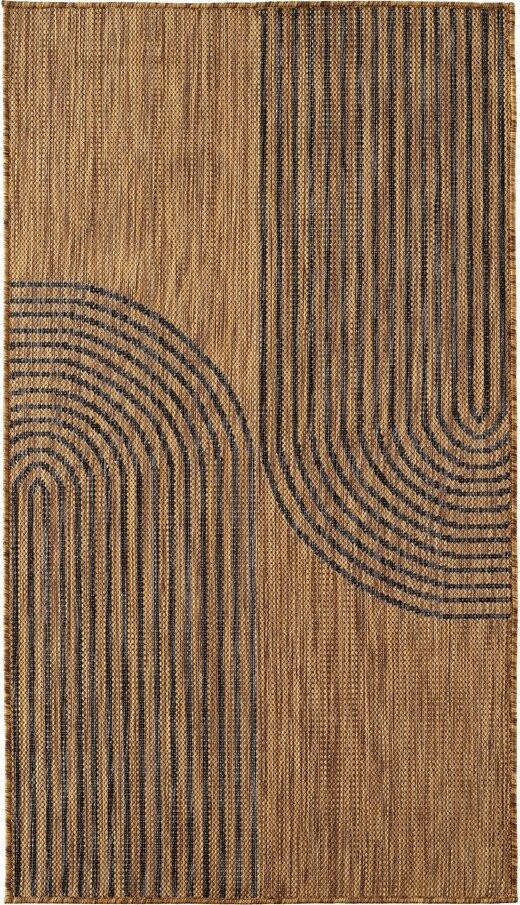 Černý/hnědý vnitřní a venkovní koberec 60x100 cm Mira 1453 – Ayyildiz Carpets