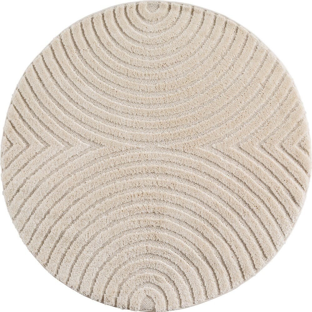 Krémový kulatý koberec s příměsí juty ø 80 cm Art 1122 – Ayyildiz Carpets