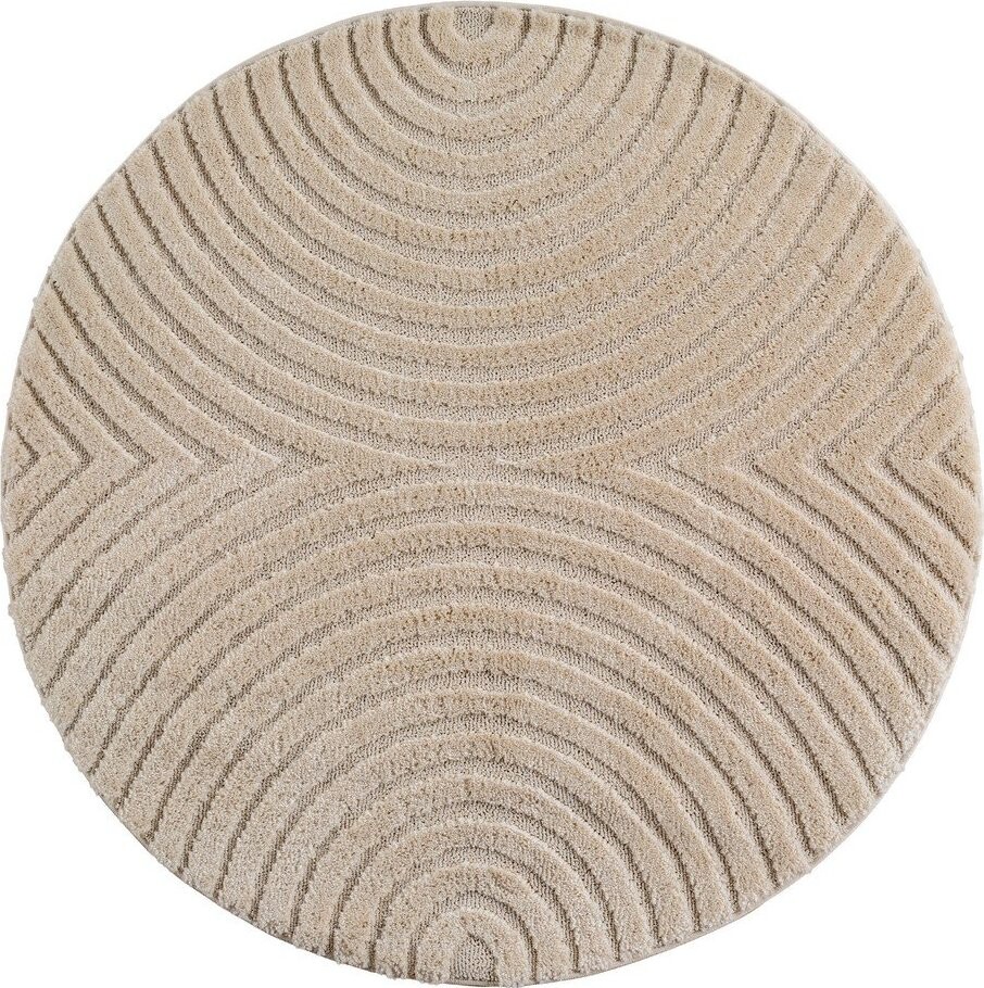 Béžový kulatý koberec s příměsí juty ø 80 cm Art 1122 – Ayyildiz Carpets