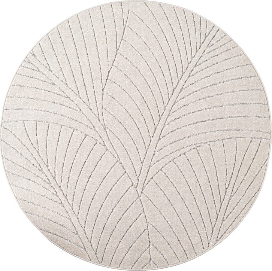 Krémový kulatý vnitřní a venkovní koberec ø 80 cm Nova 1203 – Ayyildiz Carpets
