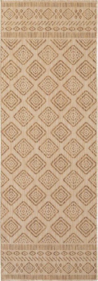 Béžový vnitřní a venkovní běhoun 80x250 cm Mira 1452 – Ayyildiz Carpets