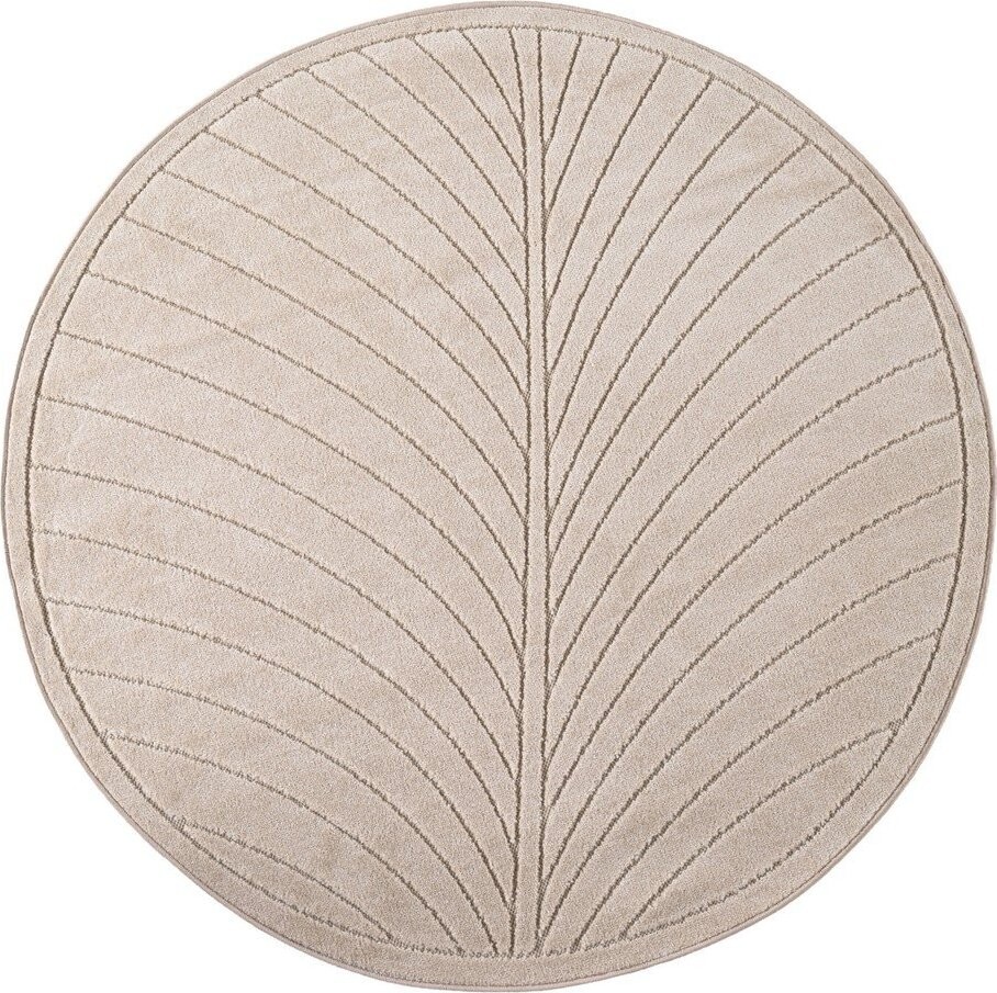 Béžový kulatý vnitřní a venkovní koberec ø 80 cm Nova 1204 – Ayyildiz Carpets