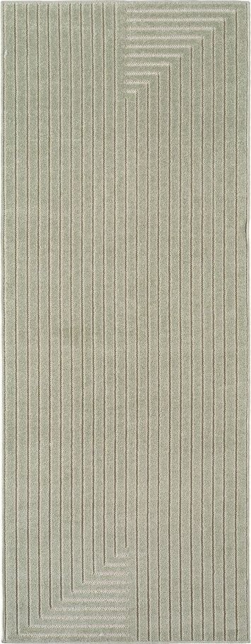 Zelený vnitřní a venkovní běhoun 80x250 cm Nova 1202 – Ayyildiz Carpets