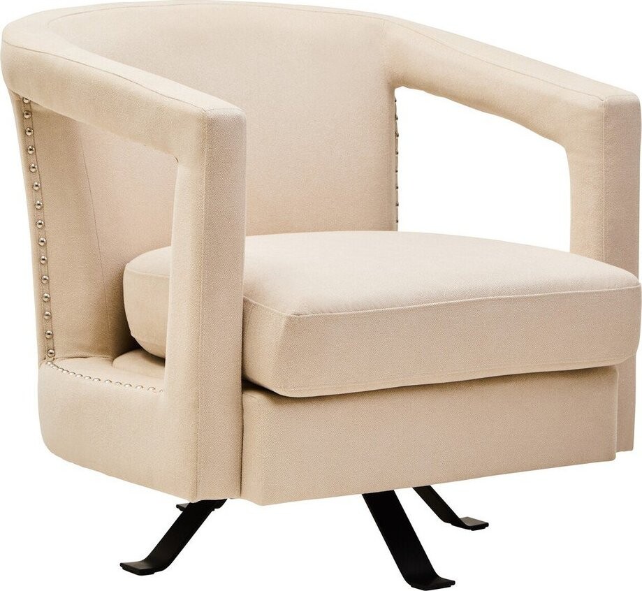 Béžové otočné sametové křeslo Hestia – Premier Housewares