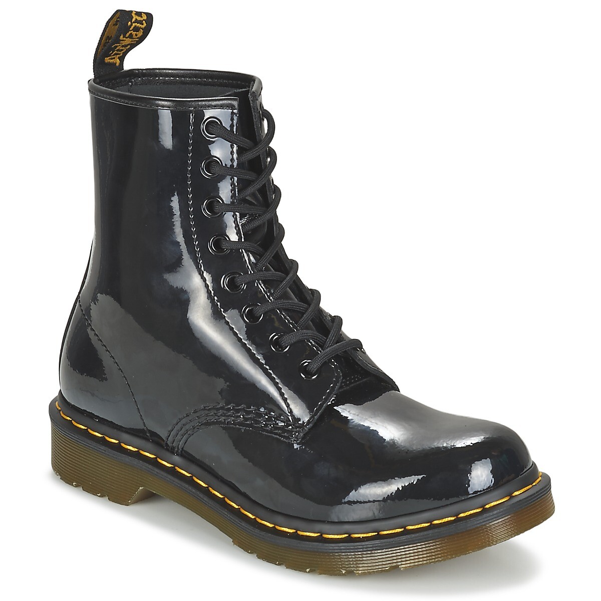Dr. Martens  1460 W BLACK PATENT LAMPER  Černá