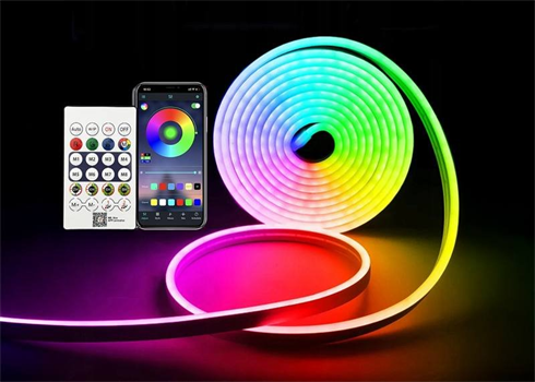 Smart LED pásek NEON RGB-IC 10m, IP65, bluetooth, časovač, ovladač HQ