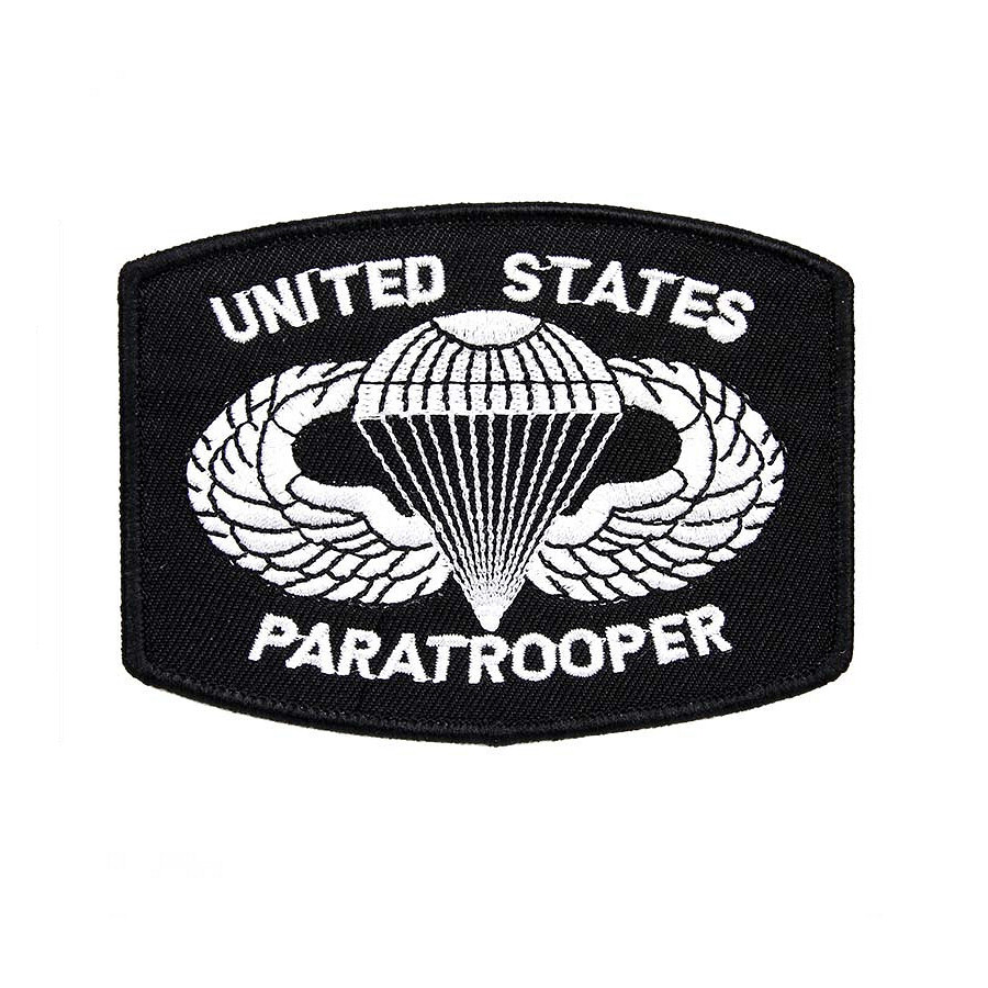 Nášivka textilní Fostex United States Paratrooper - černá-bílá