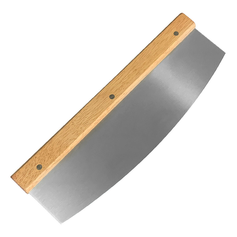 Pizza kráječ kolébkový Dellinger 32 cm - stříbrný-hnědý