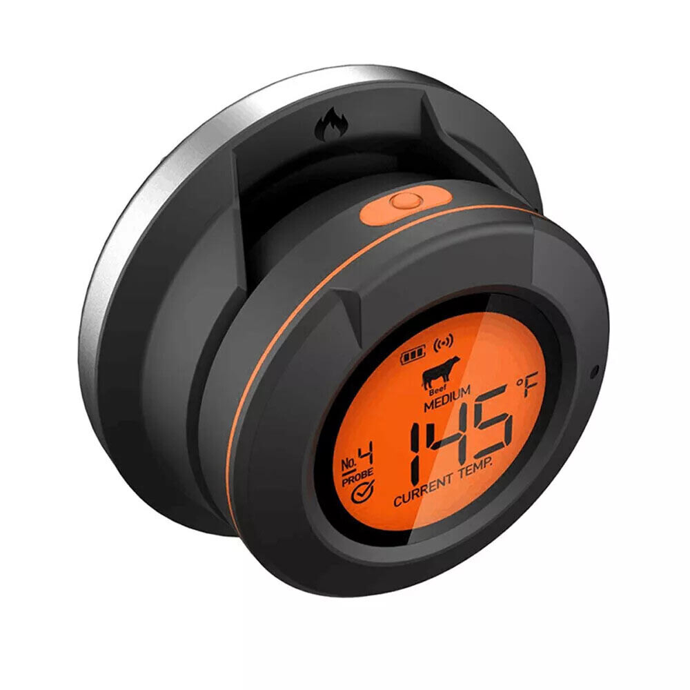 Chytrý Bluetooth teploměr na maso Dellinger Smoke&Fire s ovládáním přes aplikaci - černý