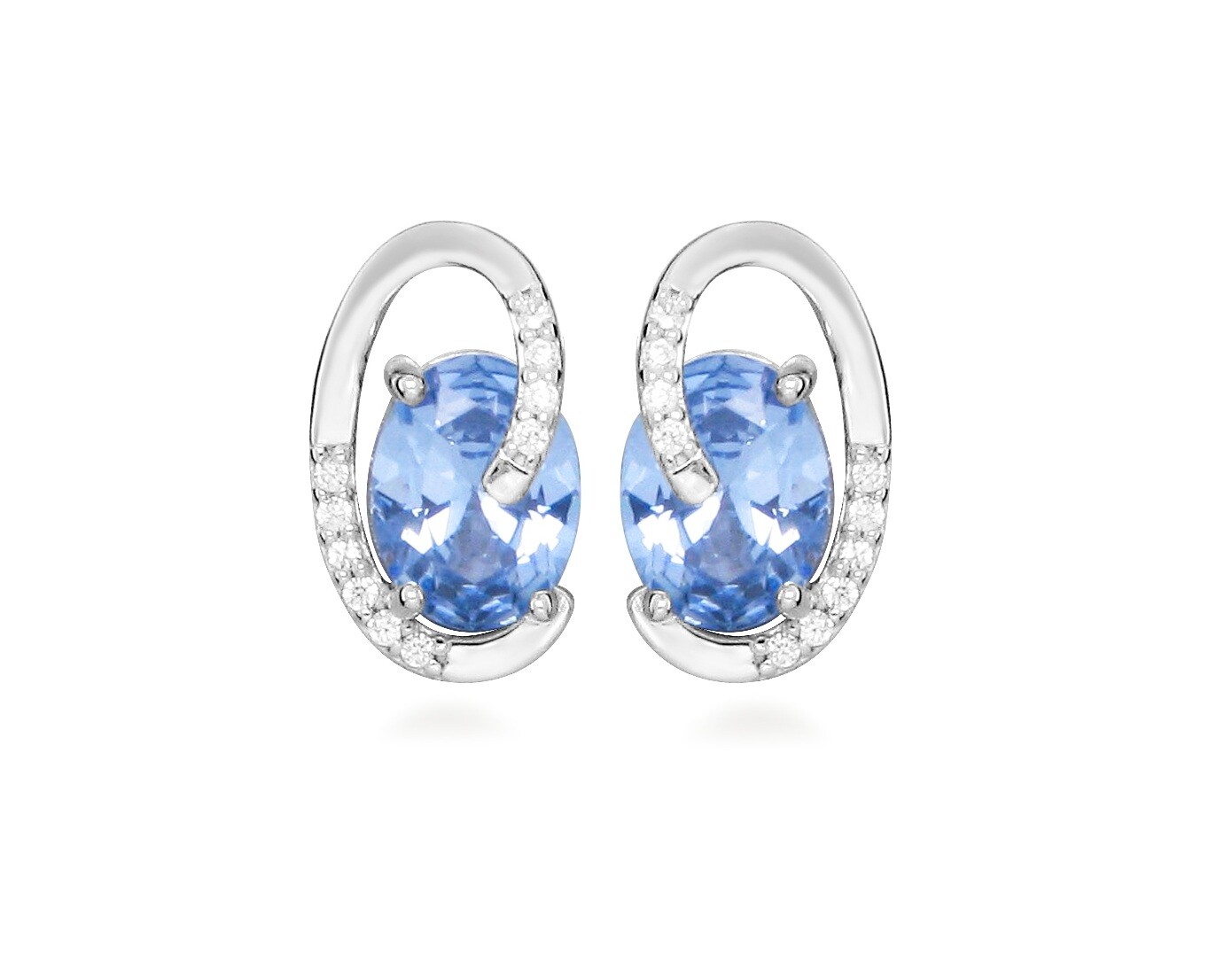 Silver Cat Stříbrné pecky se syntetickým spinelem Colored Stones SC664