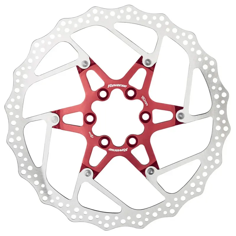 Reverse Brzdový kotouč 180 mm, 6 děr, Alloy/Steel, Red