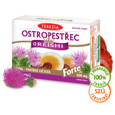 TEREZIA Ostropestřec + Reishi FORTE - Limitovaná edice 120 + 40 kapslí