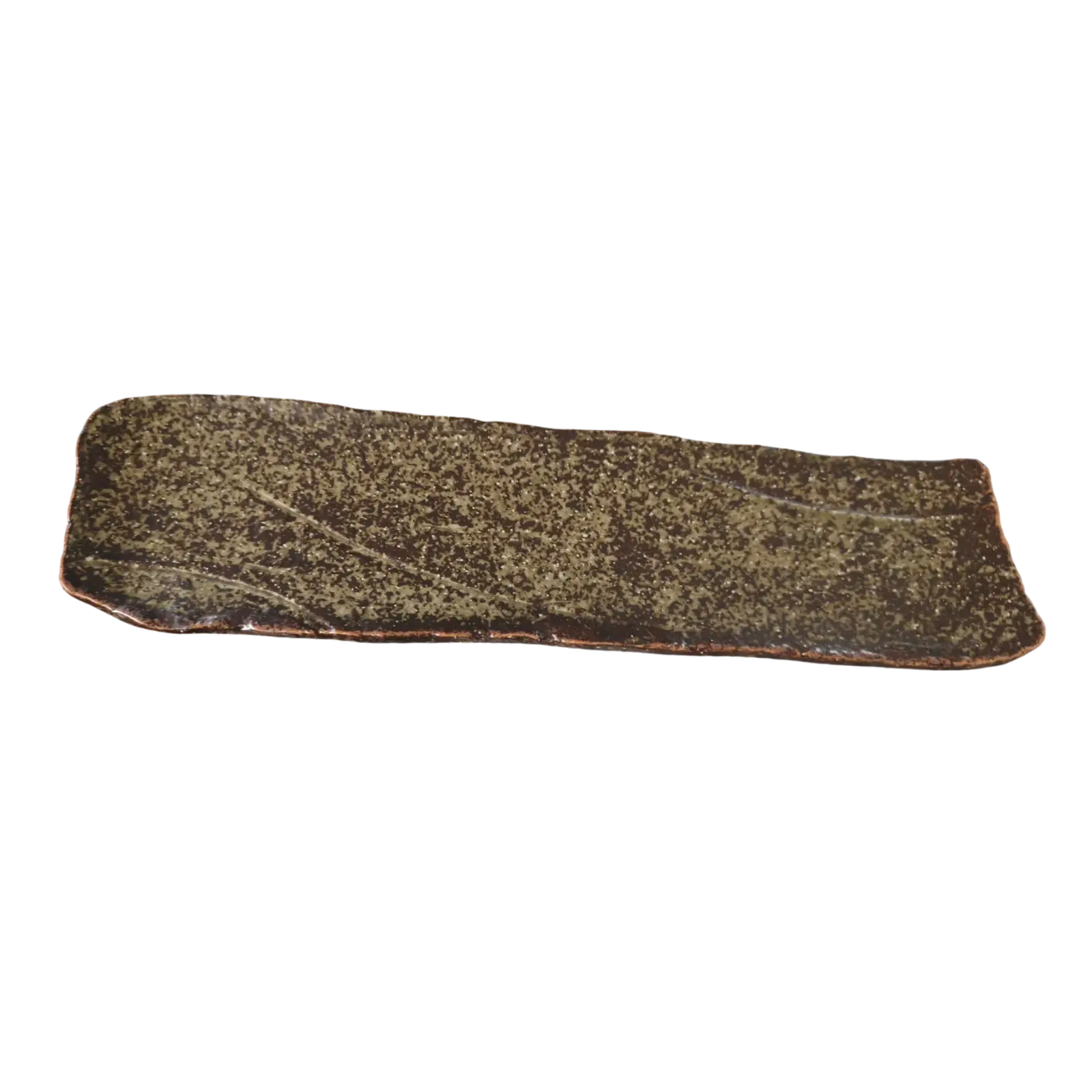 Servírovací talíř TERRA 36 x 9 cm, hnědá, keramika, MIJ