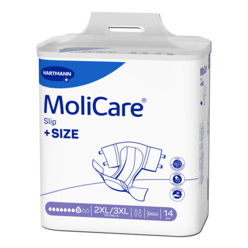 MoliCare Slip +SIZE Inkontinenční zalepovací kalhotky 8 kapek 2XL/3XL 14ks