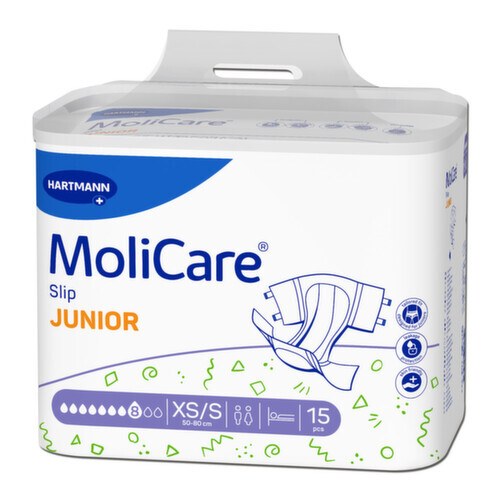 MoliCare Slip Junior Inkontinenční zalepovací kalhotky 8 kapek XS/S 15ks