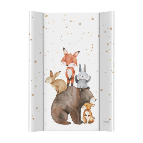 CEBA BABY Podložka přebalovací 2-hranná s pevnou deskou (50x70) Ultra Light Forest Friends