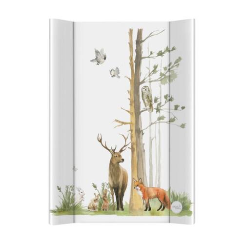 CEBA BABY Podložka přebalovací 2-hranná s pevnou deskou (50x70) Basic Woodland