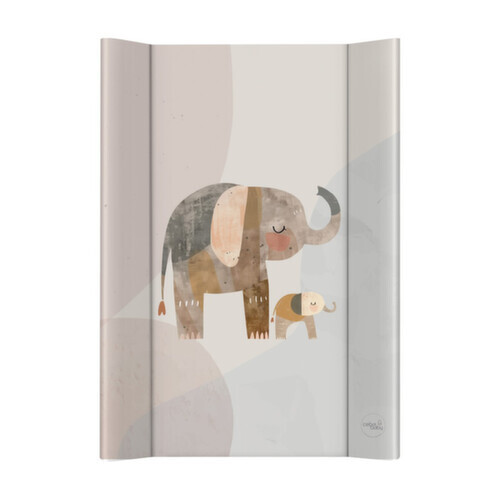 CEBA BABY Podložka přebalovací 2-hranná s pevnou deskou (50x70) Basic Elephant Family