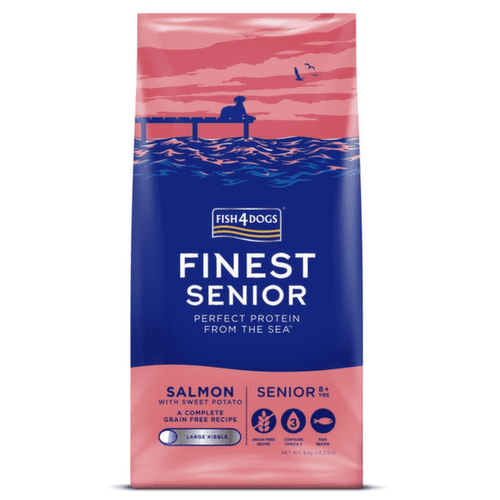 FISH4DOGS Granule velké pro starší psy Finest losos se sladkými bramborami 6 kg, 8+