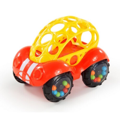 OBALL Hračka autíčko Rattle&Roll?, červené 3m+