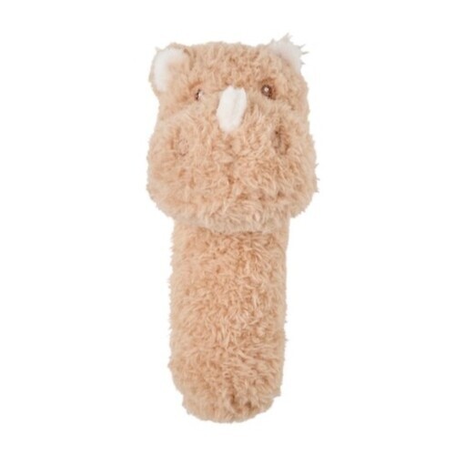 NATTOU Hračka plyšová chrastítko Teddy nosorožec 14 cm, 0m+