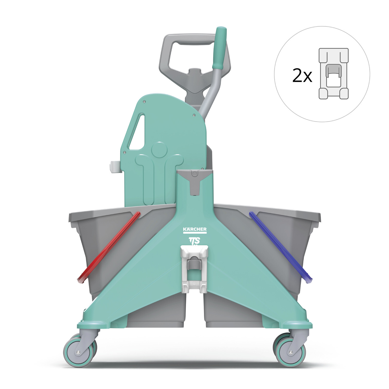 Kärcher Premium Dvouvědro Kit Uni se ždímačem 2 x MultiLink 2 x 15 L