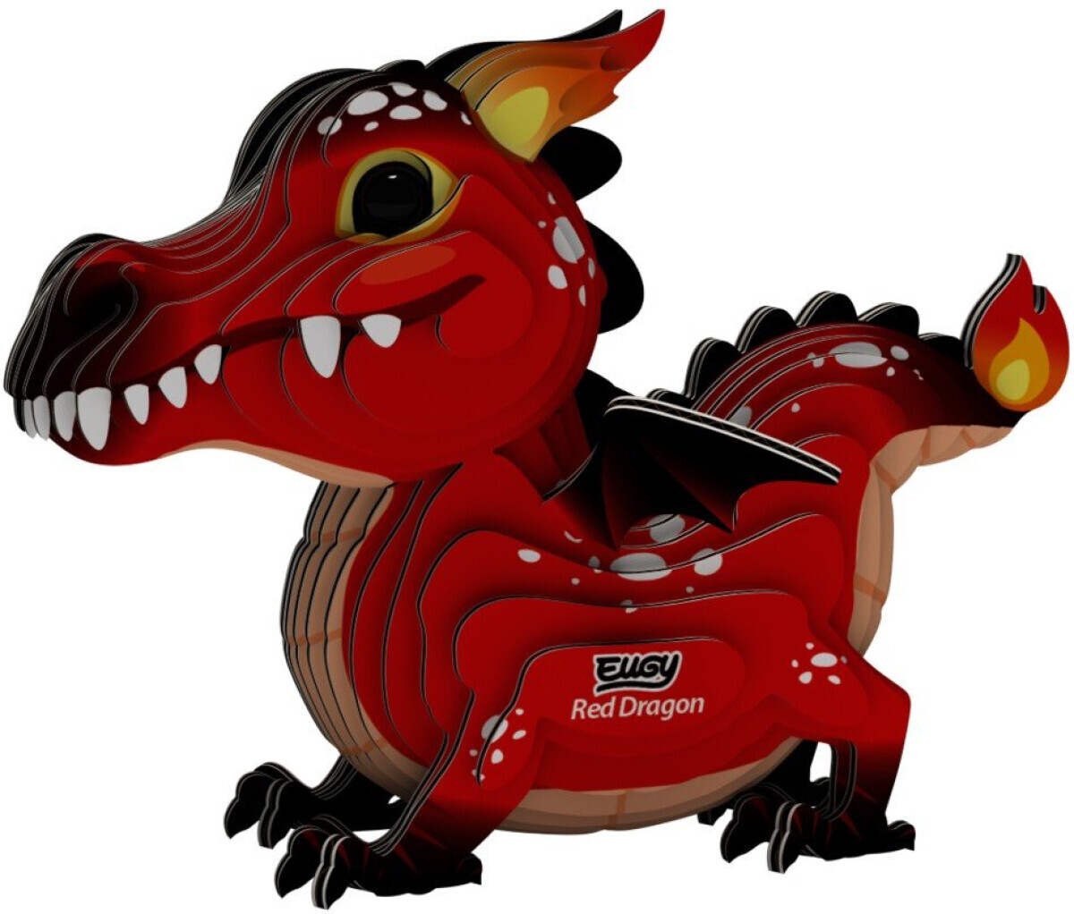 EUGY Červený drak 3D kartonová skládačka
