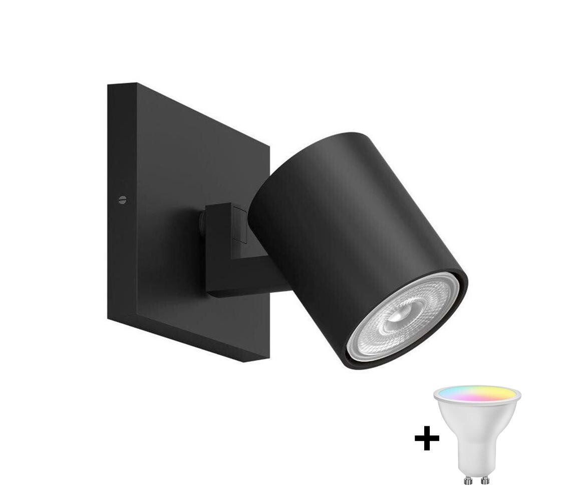 Philips - LED RGBW Stmívatelné bodové svítidlo RUNNER 1xGU10/6,5W/230V černá P5371+AI0589