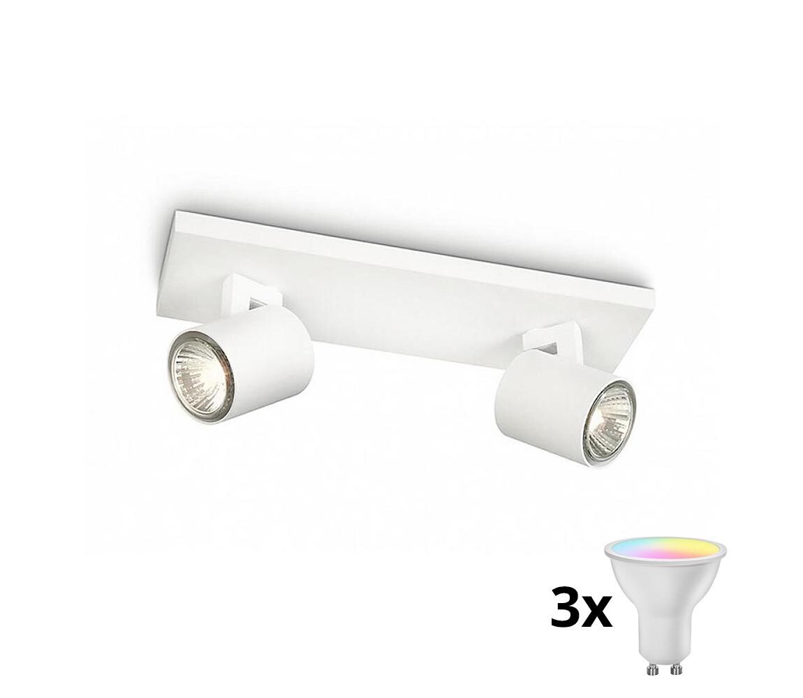 Philips - LED RGBW Stmívatelné bodové svítidlo RUNNER 2xGU10/6,5W/230V bílá P1272+2xAI0589