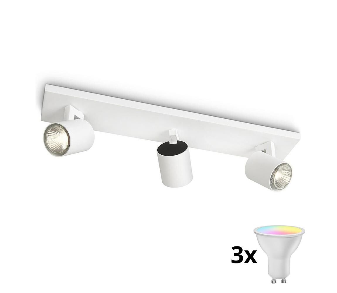 Philips - LED RGBW Stmívatelné bodové svítidlo RUNNER 3xGU10/6,5W/230V bílá P2483+3xAI0589