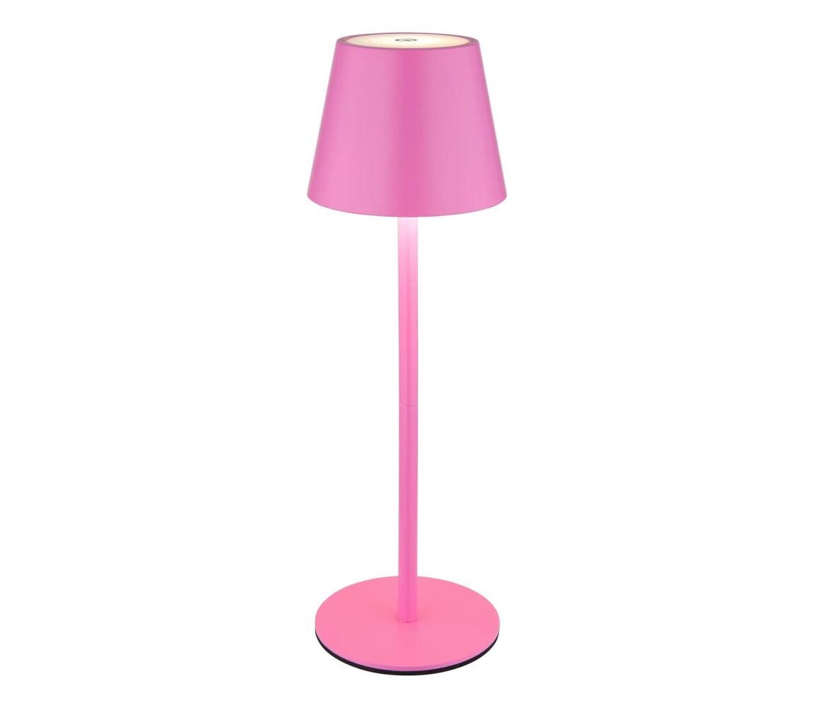 Globo 58488P-LED Stm dot nab ven stolní lampa VANNIE 3W/5V IP54 1800mAh růžová 58488P