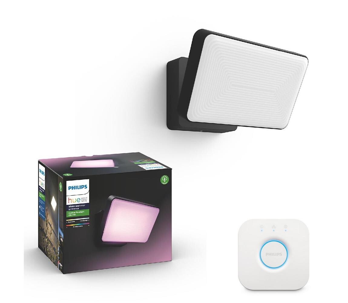 Philips - LED RGB Venkovní reflektor Hue DISCOVER LED/15W/230V IP44 + Hue bridge P2808+P1408