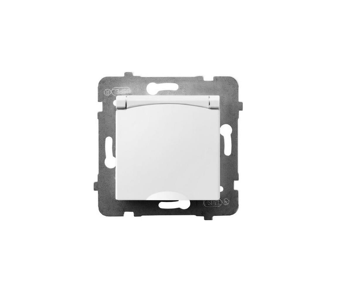 Ospel - Venkovní zásuvka domovní bez rámečku 230V ARIA IP44 bílá GPH-1UZ/m/00/w
