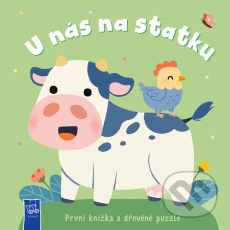 První knížka a dřevěné puzzle - U nás na statku