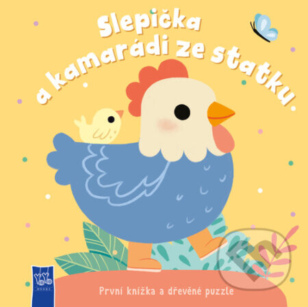 První knížka a dřevěné puzzle - Slepička a kamarádi ze statku
