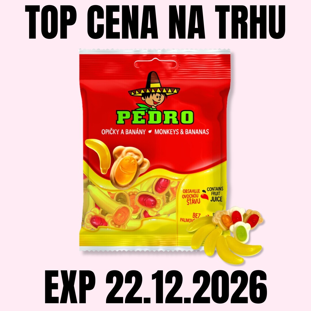 PEDRO Opičky a banány 80 g EXP 22.12.2026