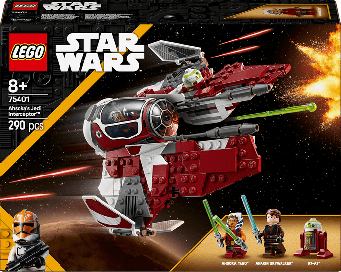 LEGO Poškozené - LEGO® Star Wars™ Ahsoka a jediská stíhačka Interceptor™ 75401