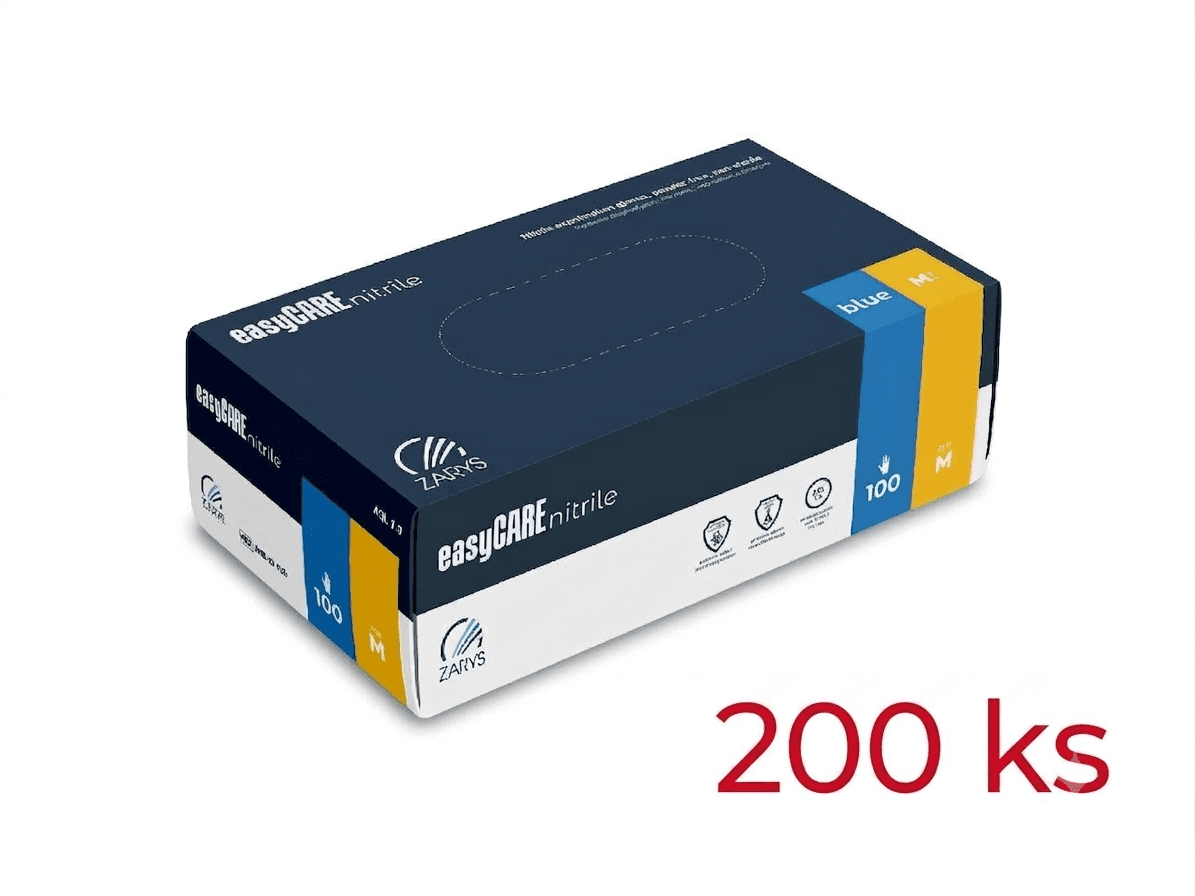 Zarys Easycare Nitrilové jednorázové nepudrované modré 100 ks Rozměr: S
