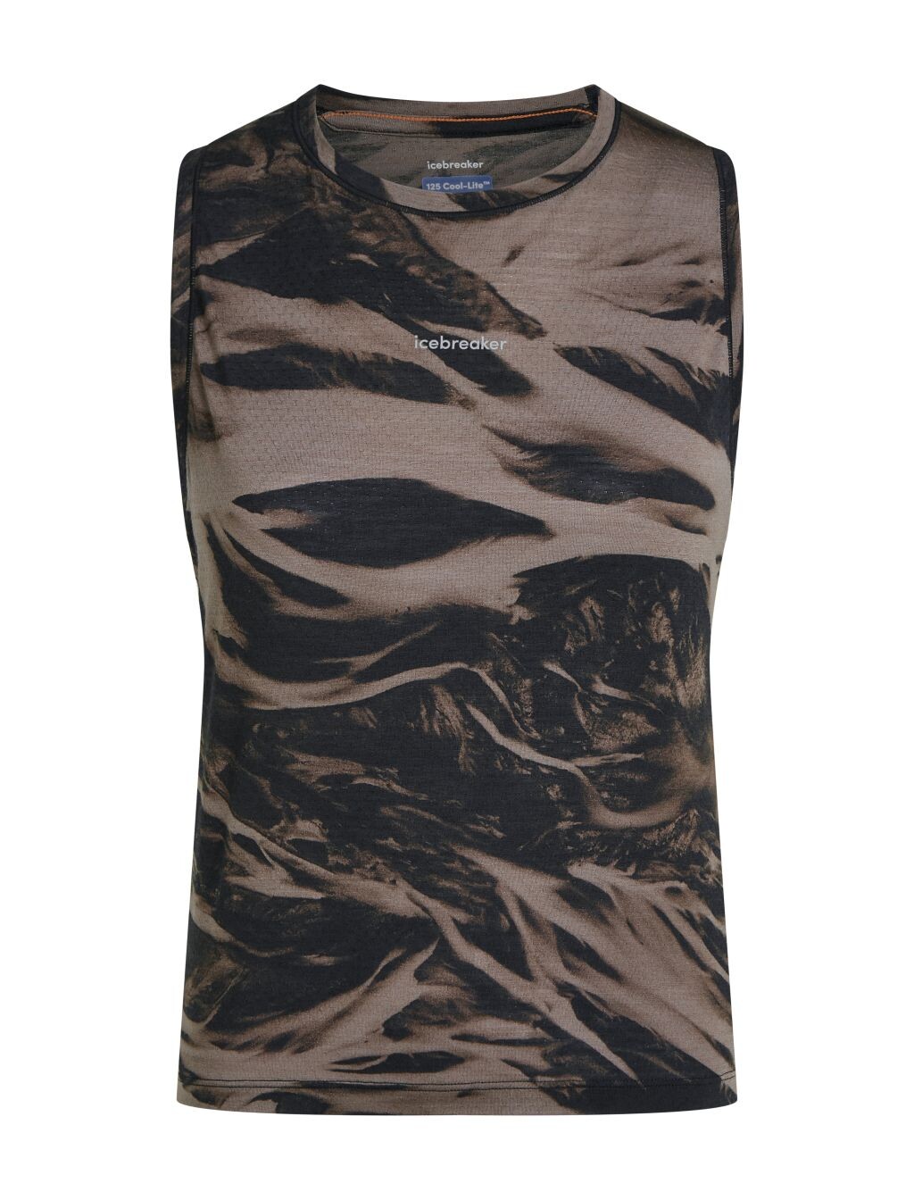 ICEBREAKER Wmns Mer 125 Cool-Lite Speed Tank MotionAOP, Porcini/Black/Aop (vzorek) velikost: S