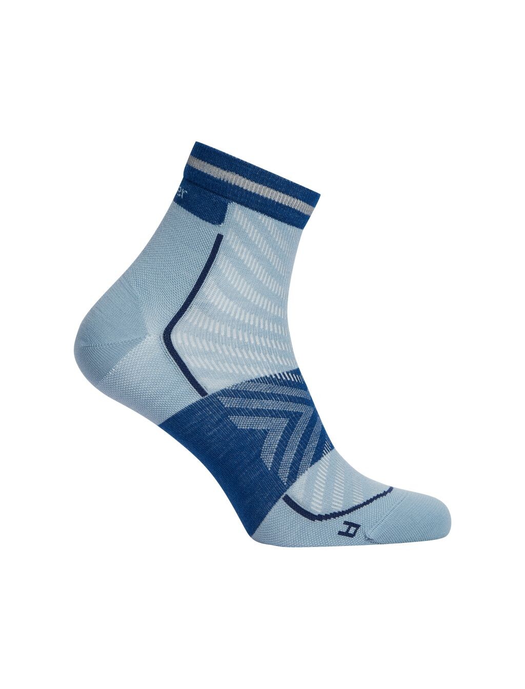 ICEBREAKER Mens Mer Run+ Ultralight Mini, Flint Blue/Atlantis (vzorek) velikost: M