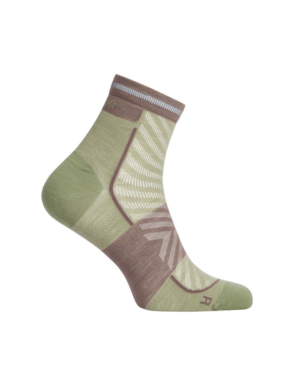 ICEBREAKER Mens Mer Run+ Ultralight Mini, Lichen/Porcini (vzorek) velikost: M