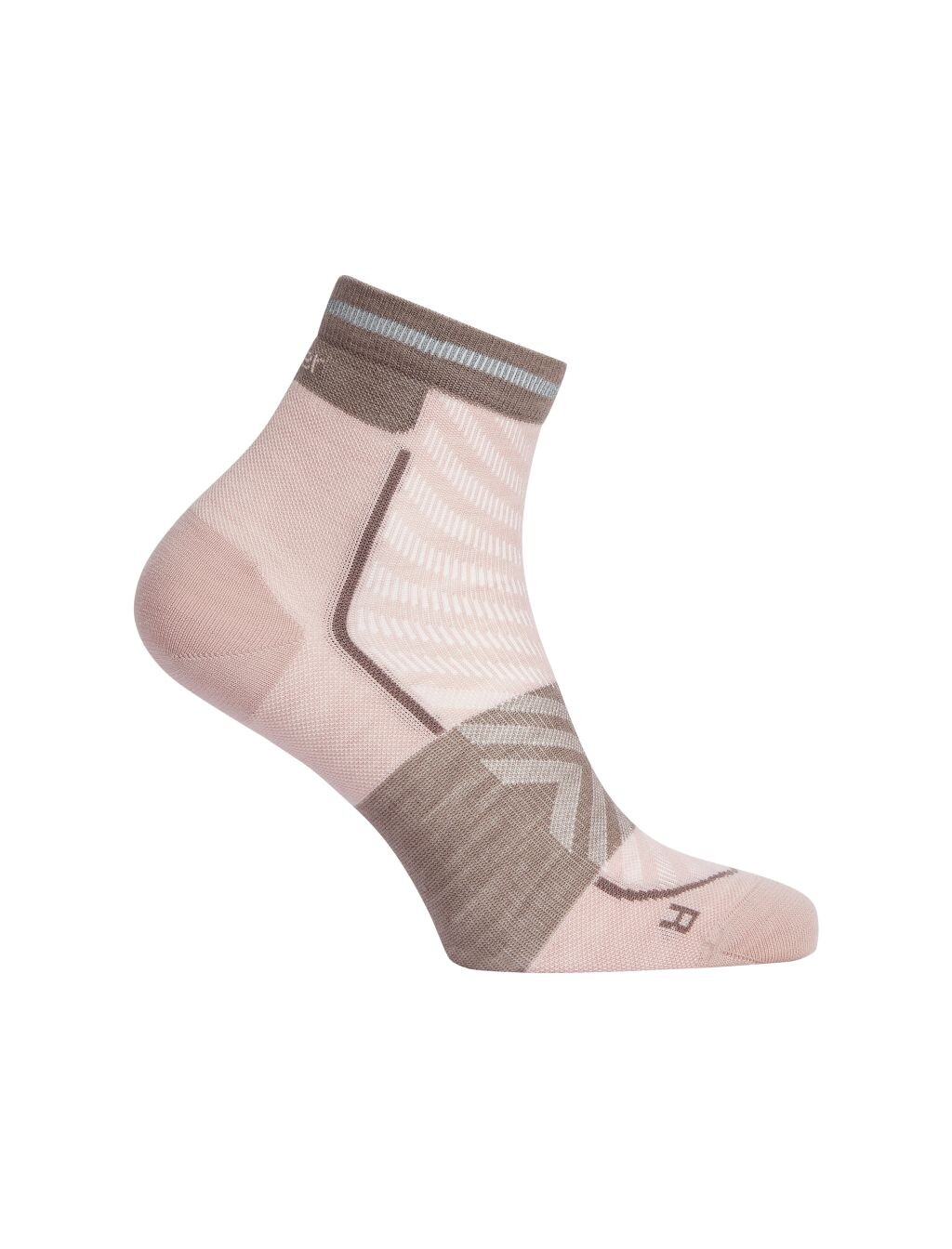 ICEBREAKER Wmns Mer Run+ Ultralight Mini, Pink Quartz/Porcini velikost: 38-40 (M)
