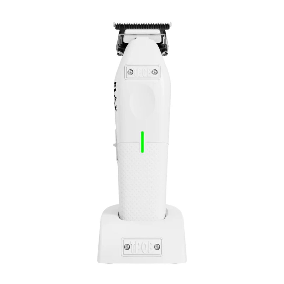 TPOB PLAY TRIMMER - konturovací akumulátorový strojek + M22 olej na mazání hlavice, 100 ml WHITE - bílý