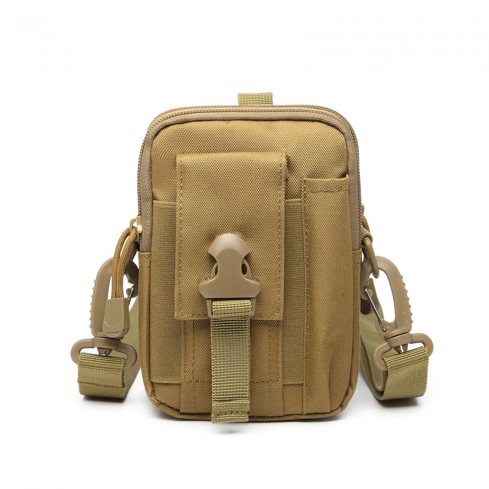 KONO casual malá crossbody taška - khaki S2053-KI