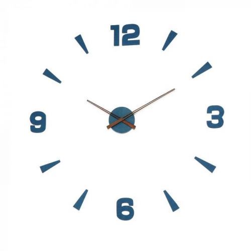 Nalepovací dřevěné nástěnné hodiny..01503 30 - modrá