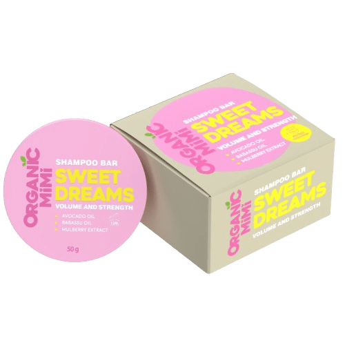 ORGANIC MIMI Sweet Dreams Posilující tuhý šampon na vlasy pro objem 50 g