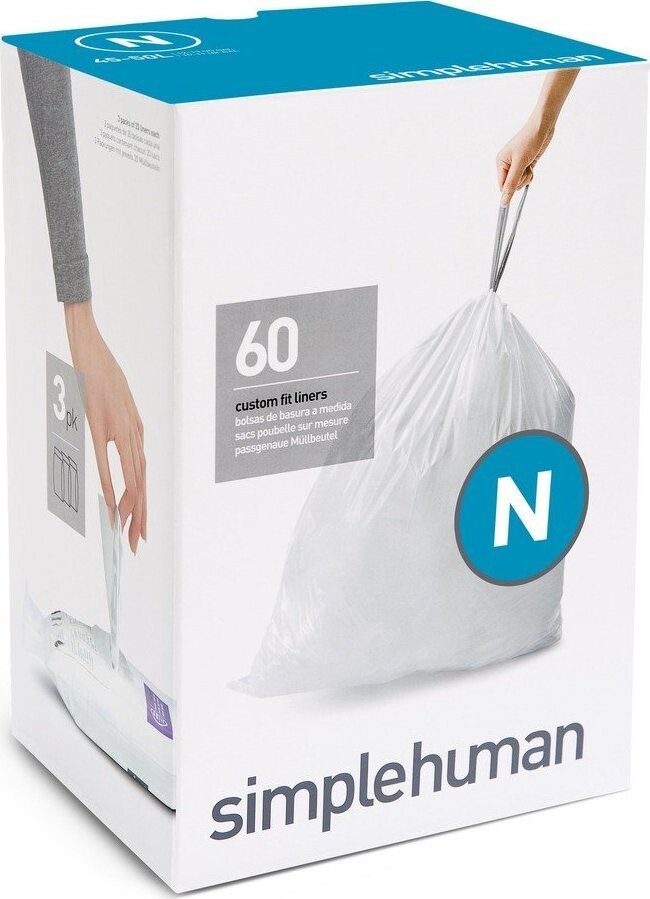 Stahovací pytle na odpadky v sadě 60 ks 50 l N – simplehuman