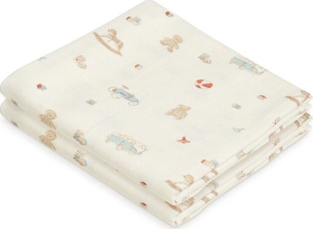 Béžové mušelínové pleny 2 ks 70x70 cm Vintage Toys – Cam Cam Copenhagen