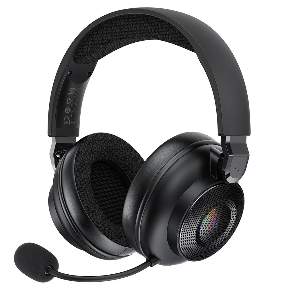 Herní bezdrátová sluchátka Acefast H15 s Bluetooth 6.0 a 2.4 GHz černá